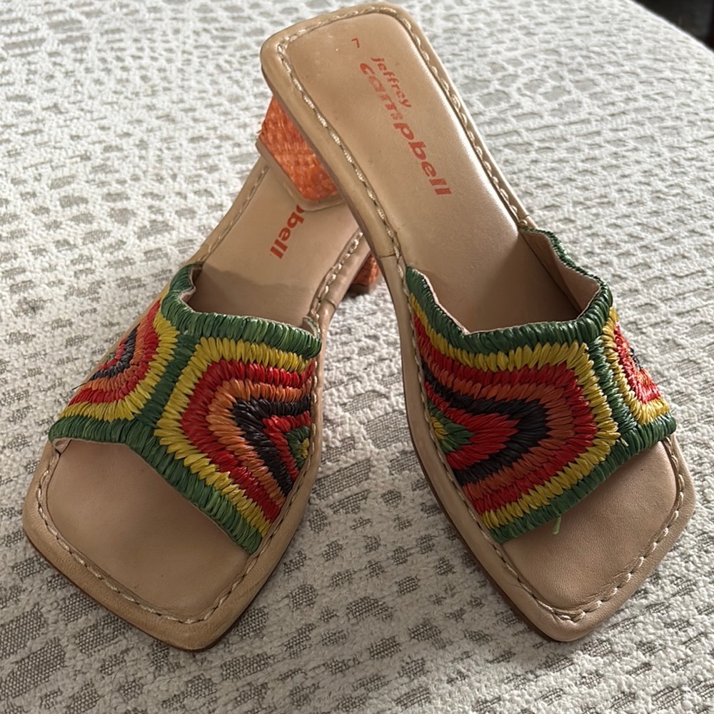 Jeffrey Campbell Multicolor Woven Sandals
